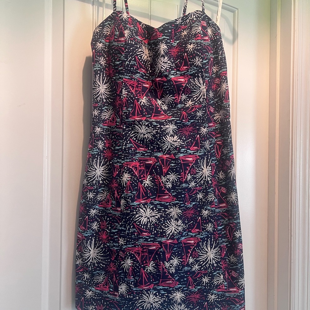 lilly pulitzer sparks fly Navy Sailboat Print Spaghetti-Strap Dress - Unbranded - Picture 1 of 4